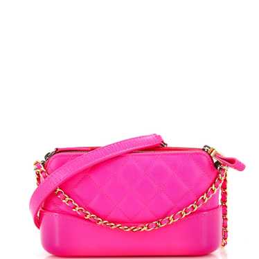 CHANEL Gabrielle Double Zip Clutch with Chain Quil