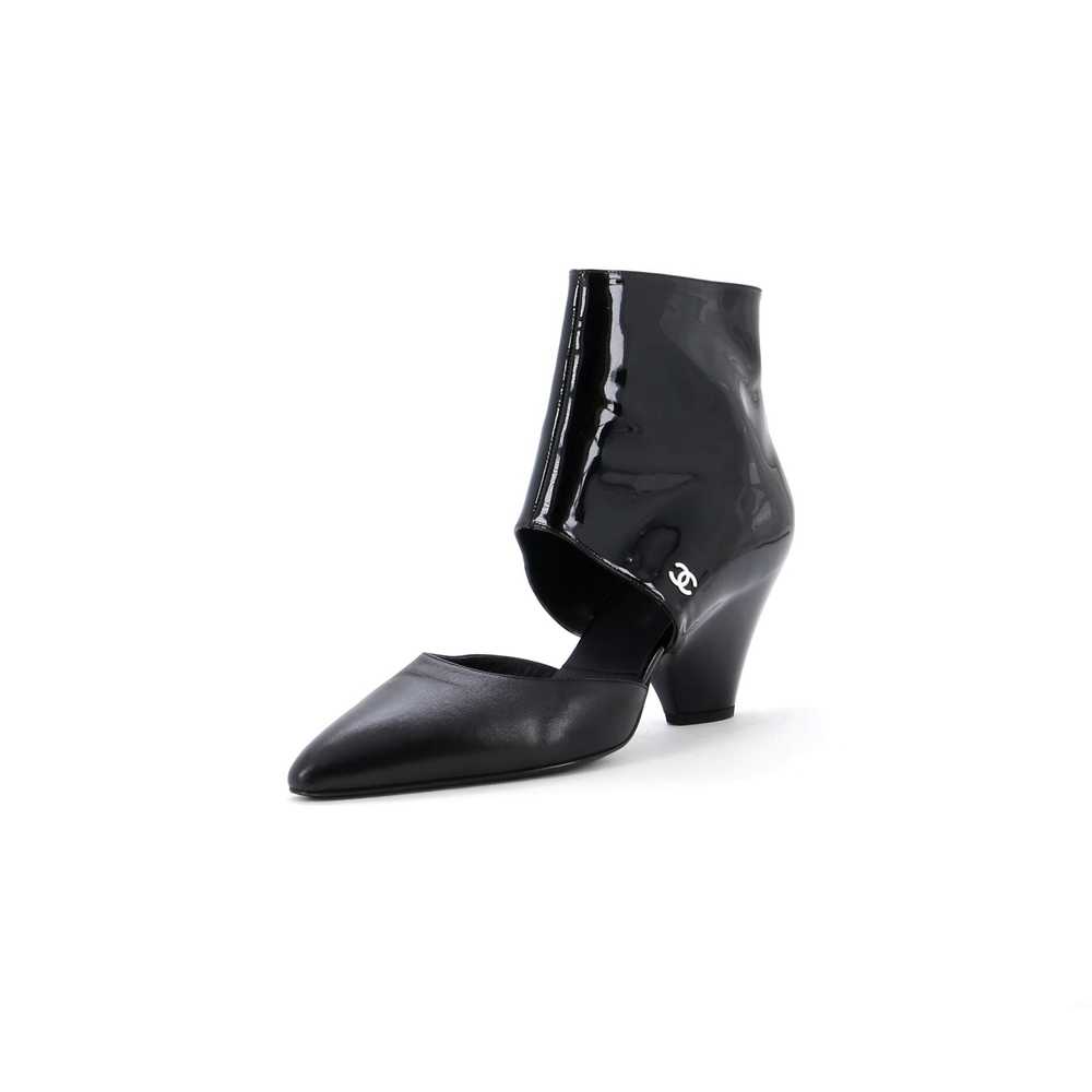 CHANEL Women's CC Cut Out Ankle Boots Patent - image 1