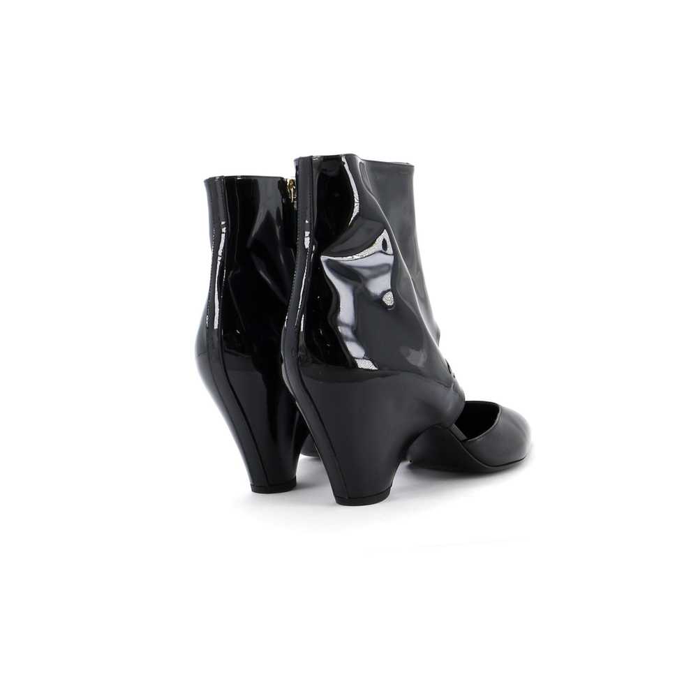 CHANEL Women's CC Cut Out Ankle Boots Patent - image 3