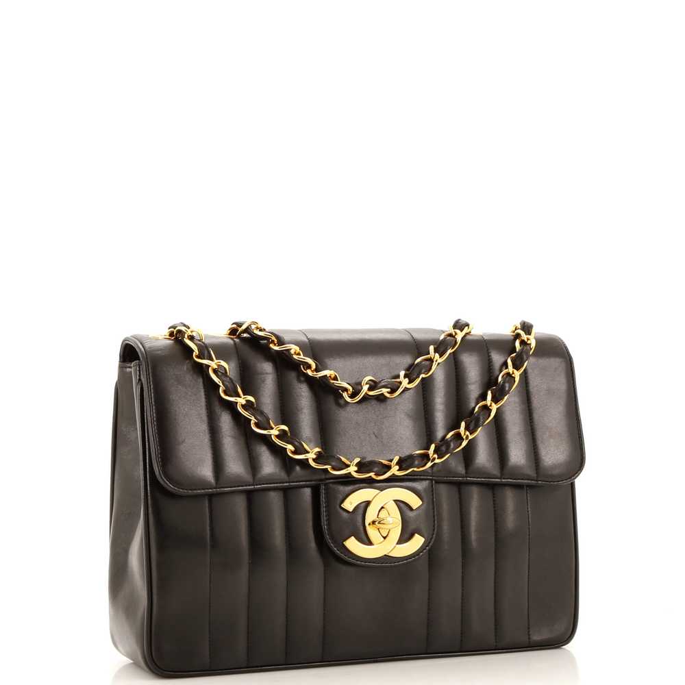 CHANEL Vintage Classic Single Flap Bag Vertical Q… - image 2