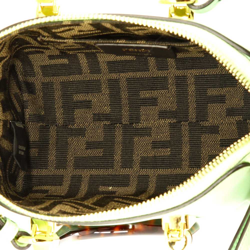 FENDI Logo By The Way Top Handle Bag Embossed Lea… - image 5