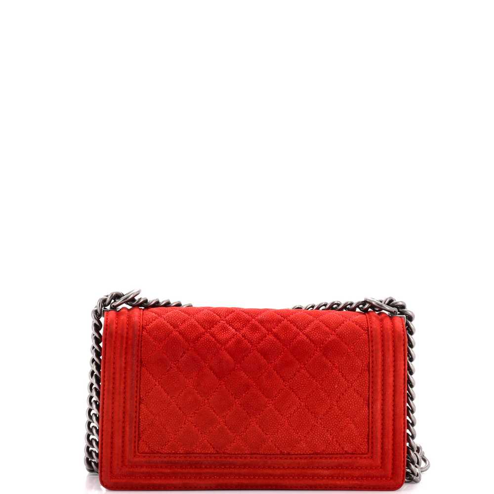 CHANEL Boy Flap Bag Quilted Matte Caviar Old Medi… - image 3