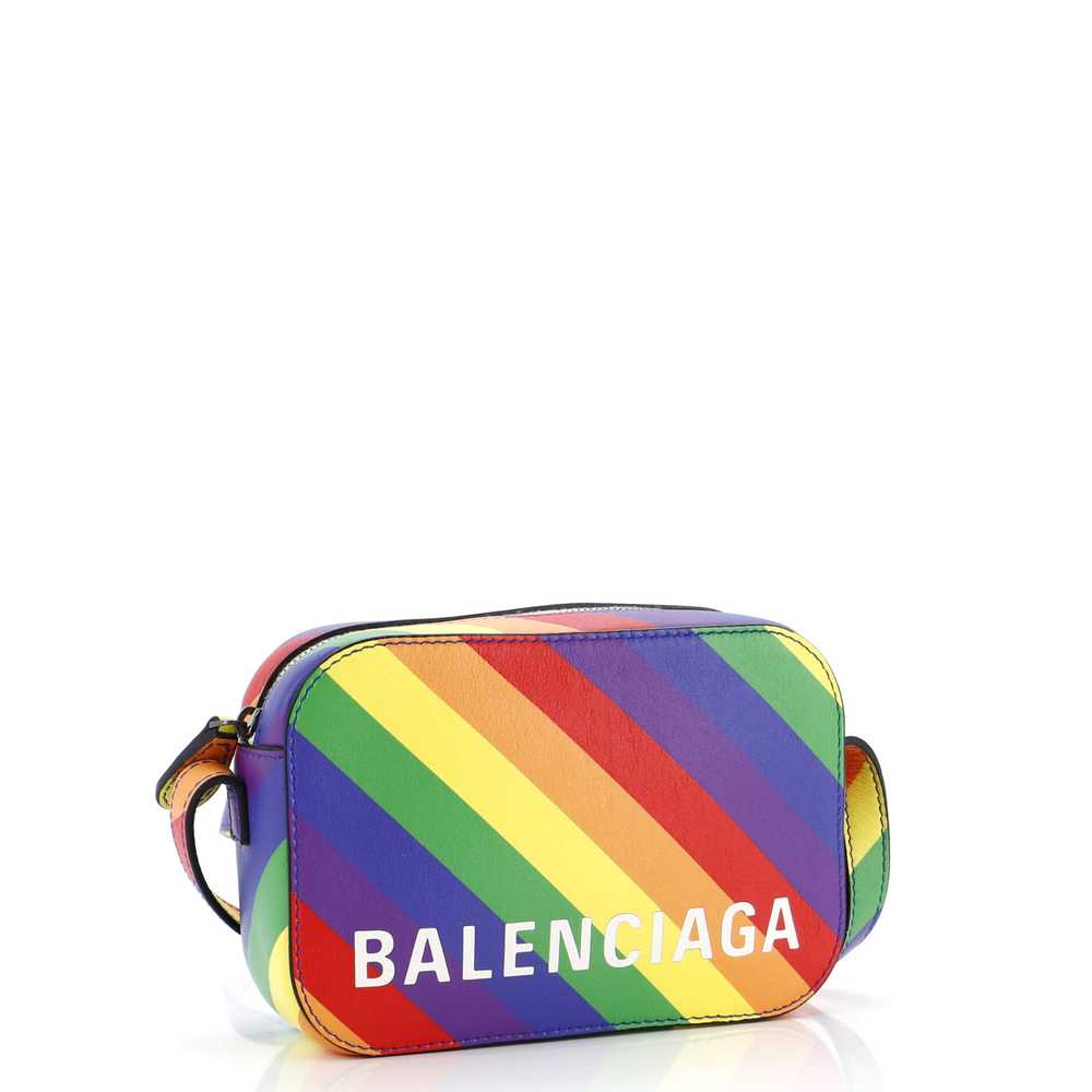 Balenciaga Logo Ville Camera Bag Printed Leather … - image 2