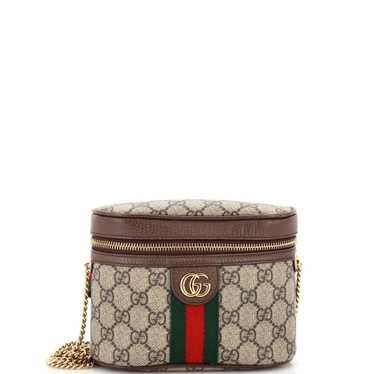 GUCCI Ophidia Chain Belt Bag GG Coated Canvas Smal