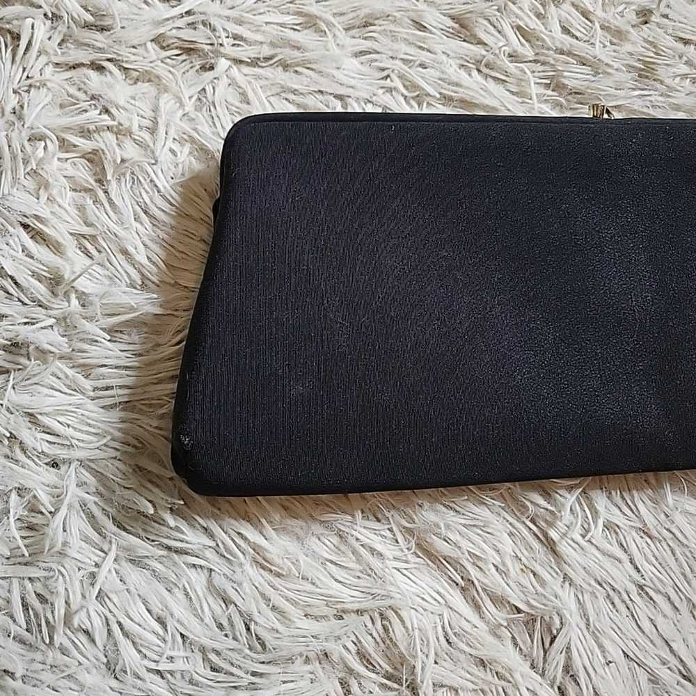 Vintage Black Evening Clutch Bag Formal Dress Coc… - image 3