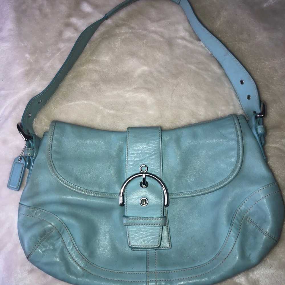 Coach Vintage Soho Buckle Flap Hobo Leather Purse… - image 1