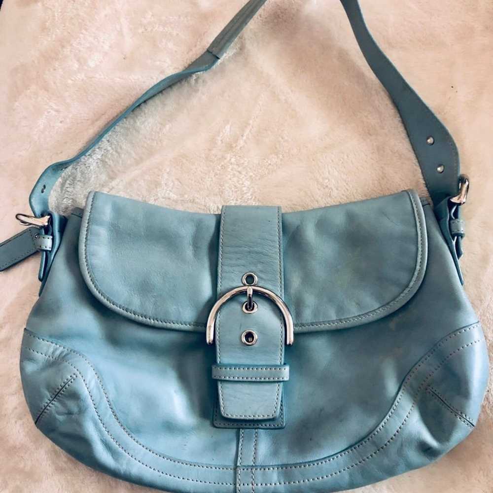 Coach Vintage Soho Buckle Flap Hobo Leather Purse… - image 9