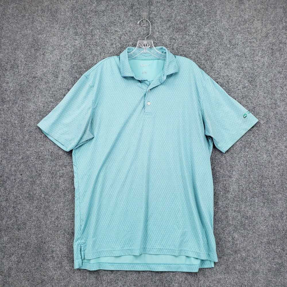 Vintage Johnnie O Polo Shirt Mens Large Blue Wing… - image 1