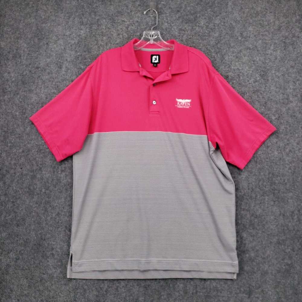 Footjoy FJ Footjoy Polo Shirt Men L Large Pink Sh… - image 1