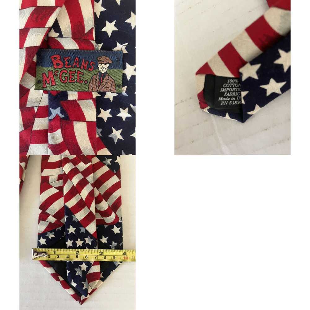 Vintage Beans McGee Men's Necktie Tie Cotton Amer… - image 4