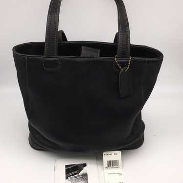 Coach Vintage Bleecker Black Leather Top Handle hot Zip Shopper Tote Shoulder Bag