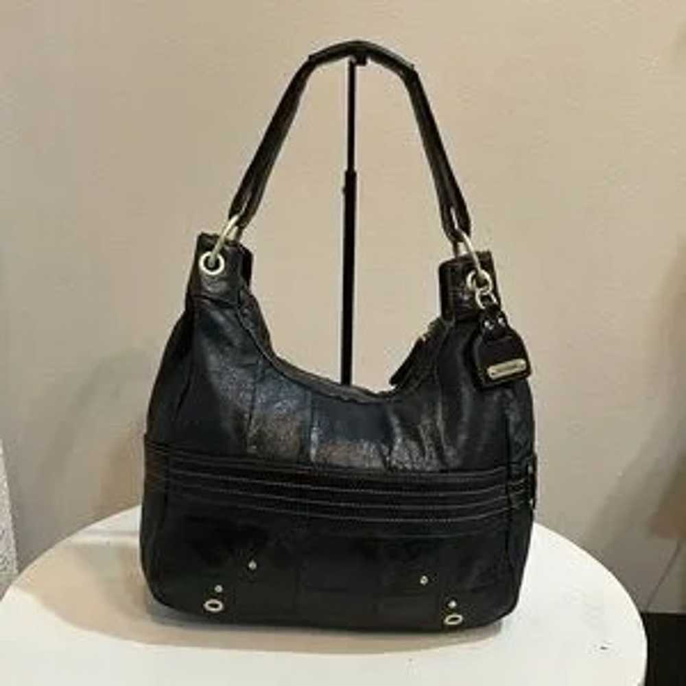 Vintage Y2K Juicy Couture Black Leather Hobo Room… - image 2