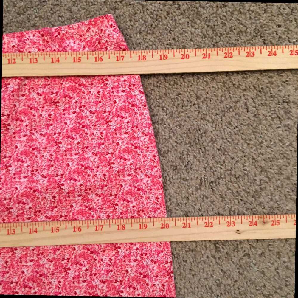 Vintage Knee Length Pink Floral Casual Unlined Fa… - image 4