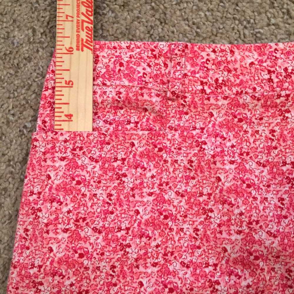 Vintage Knee Length Pink Floral Casual Unlined Fa… - image 5