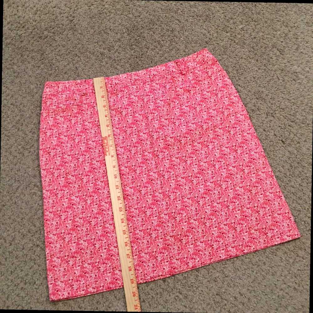 Vintage Knee Length Pink Floral Casual Unlined Fa… - image 6