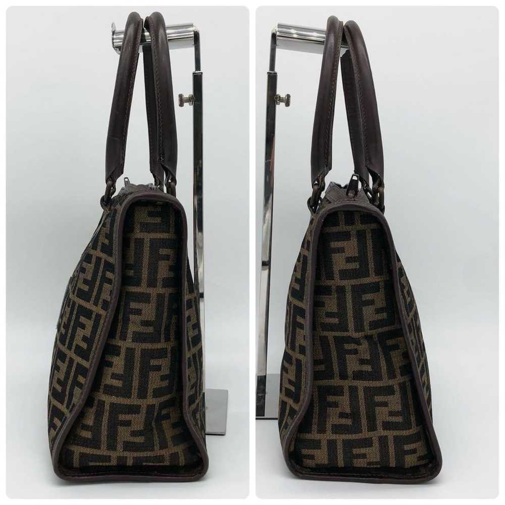 【Popular✨】FENDI tote bag Zucca pattern Brown hand… - image 4