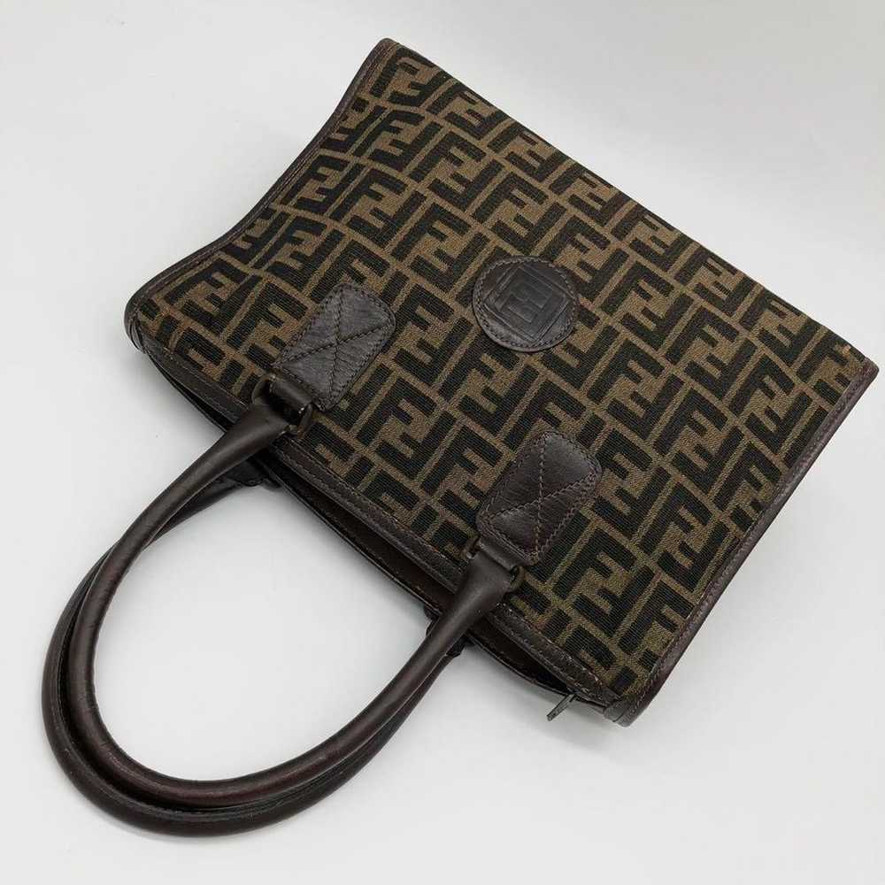 【Popular✨】FENDI tote bag Zucca pattern Brown hand… - image 7