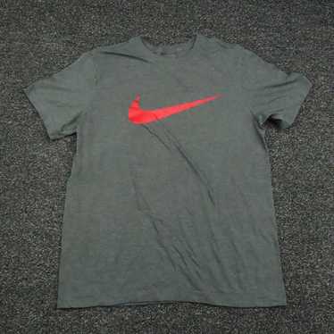 Nike Nike Shirt Adult Medium Gray & Red Short Slee