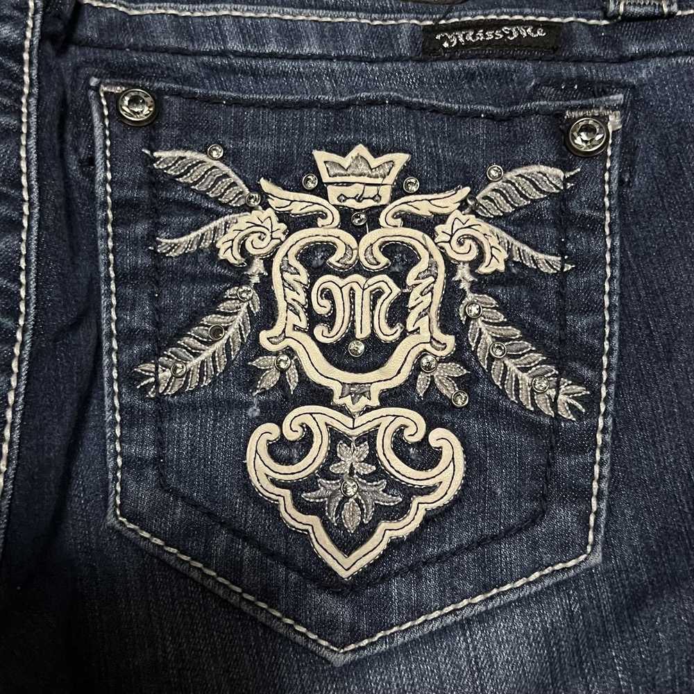 Miss Me Miss Me Wings Rhinestone Bootcut Low Rise… - image 4