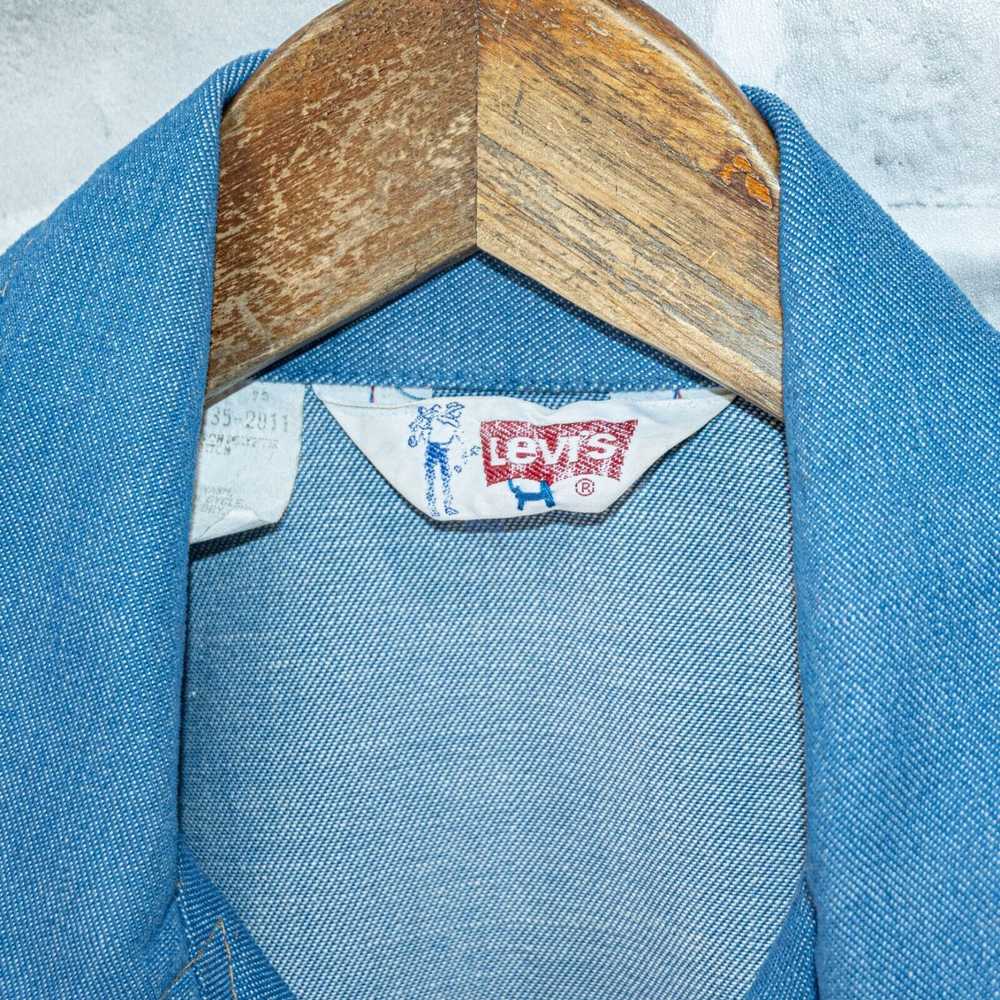 Levi's vtg Levi's Denim Western Point collar Shir… - image 5