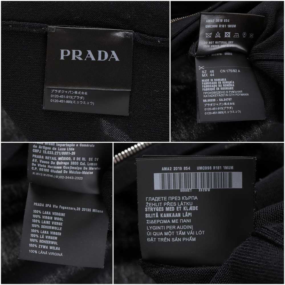 Prada PRADA Wool Black Zippered Jacket - image 9