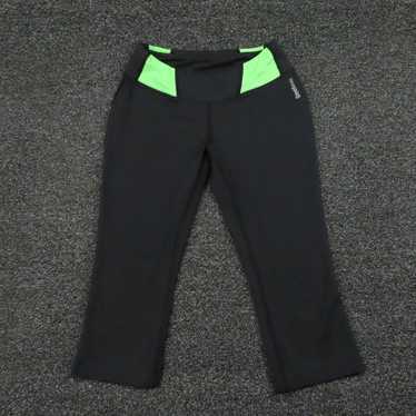 Reebok Reebok Leggings Womens Small Black & Green… - image 1