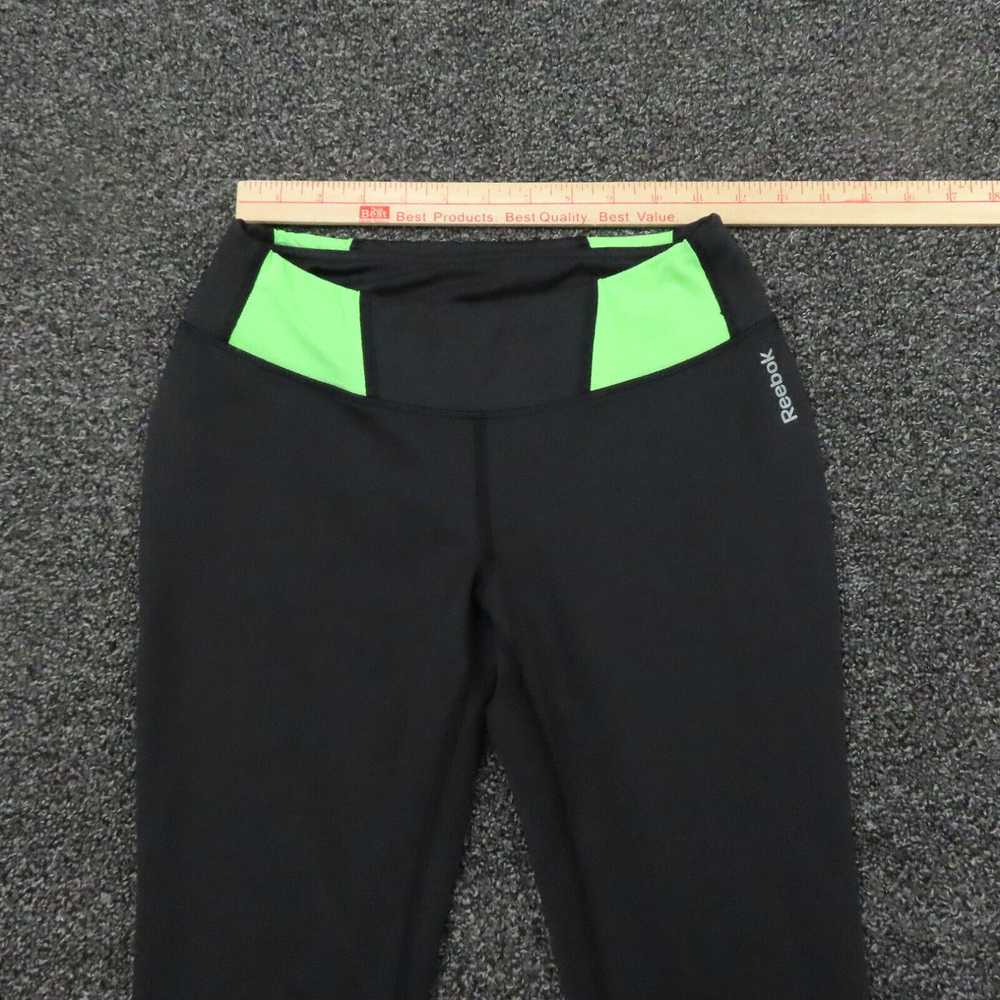 Reebok Reebok Leggings Womens Small Black & Green… - image 3