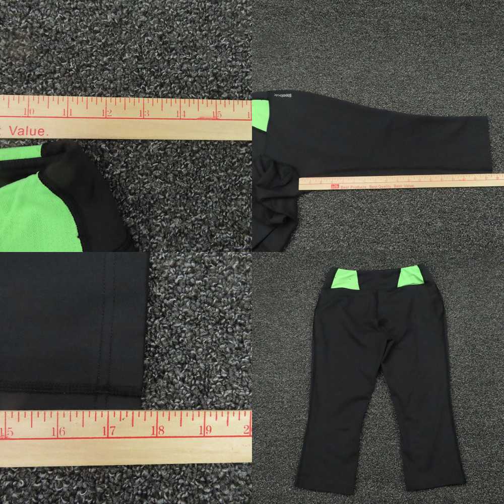 Reebok Reebok Leggings Womens Small Black & Green… - image 4