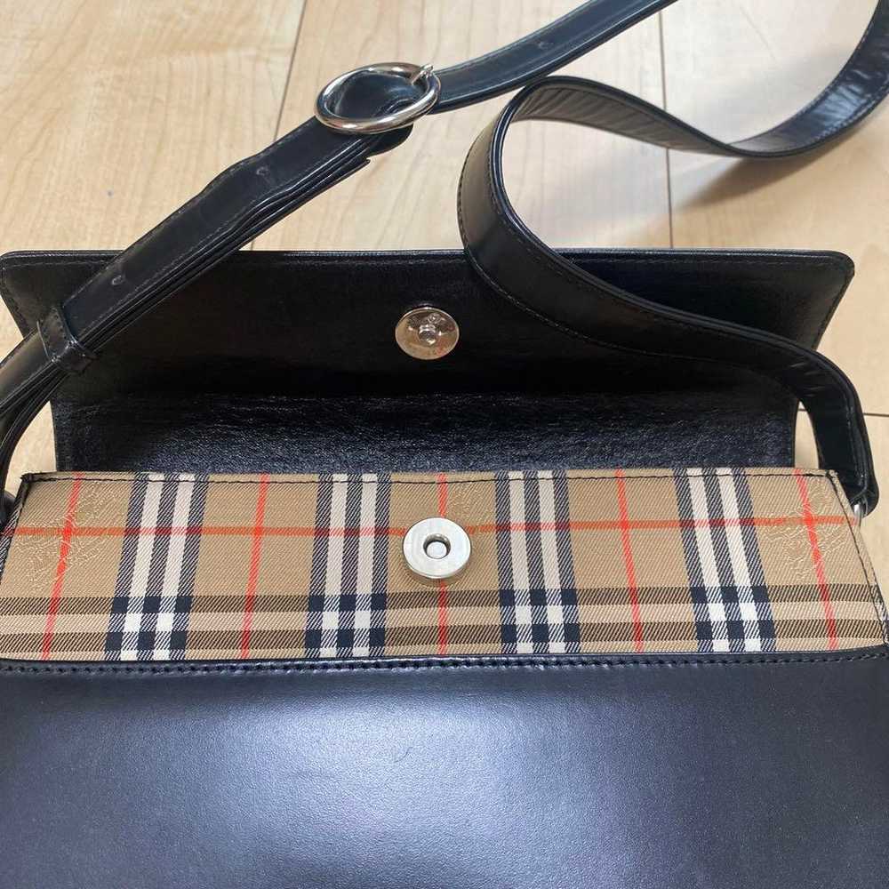 BURBERRY Shoulder Bag Nova Check Leather Patch - image 6