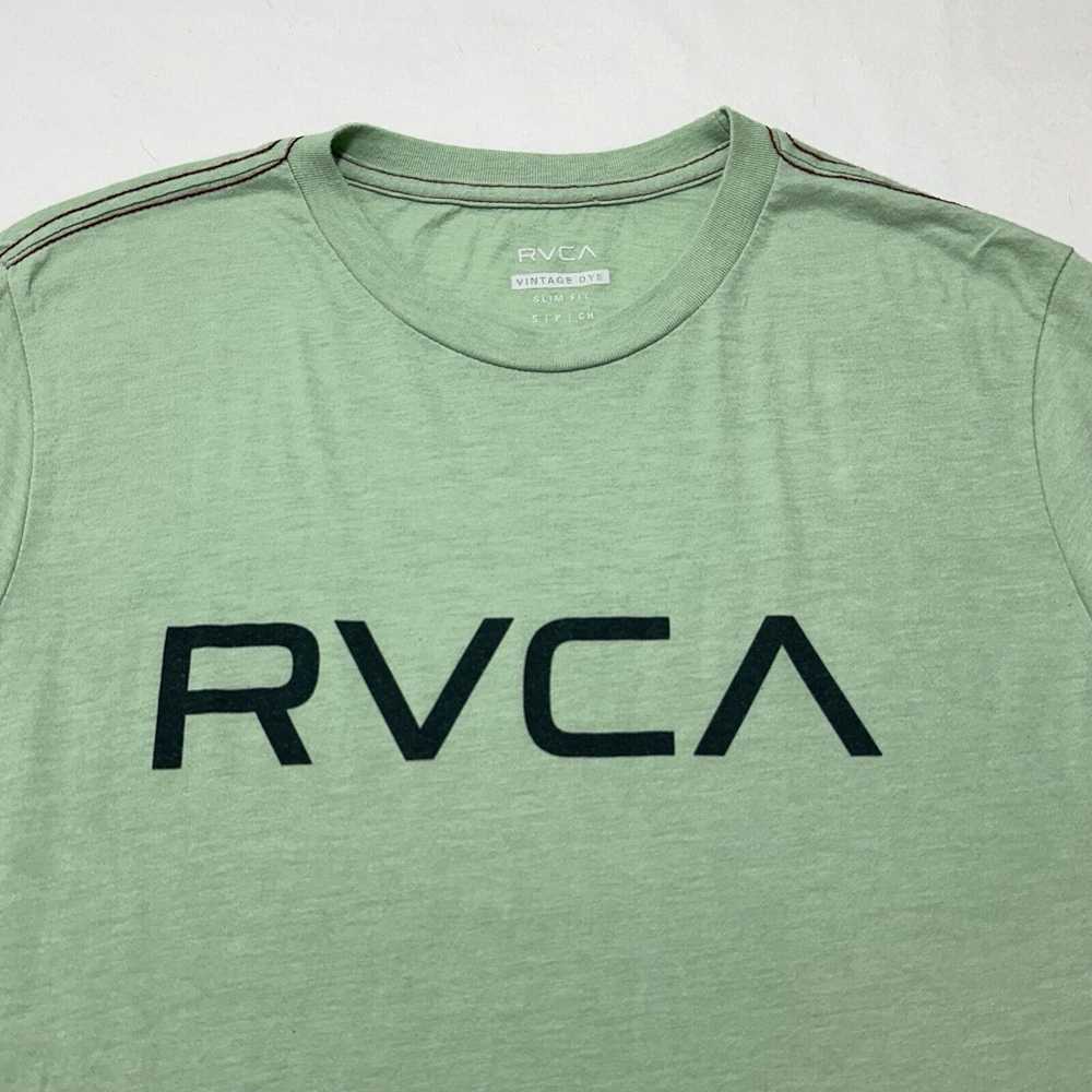 Rvca RVCA Small Slim Green T Shirt Vintage Dye Ba… - image 2