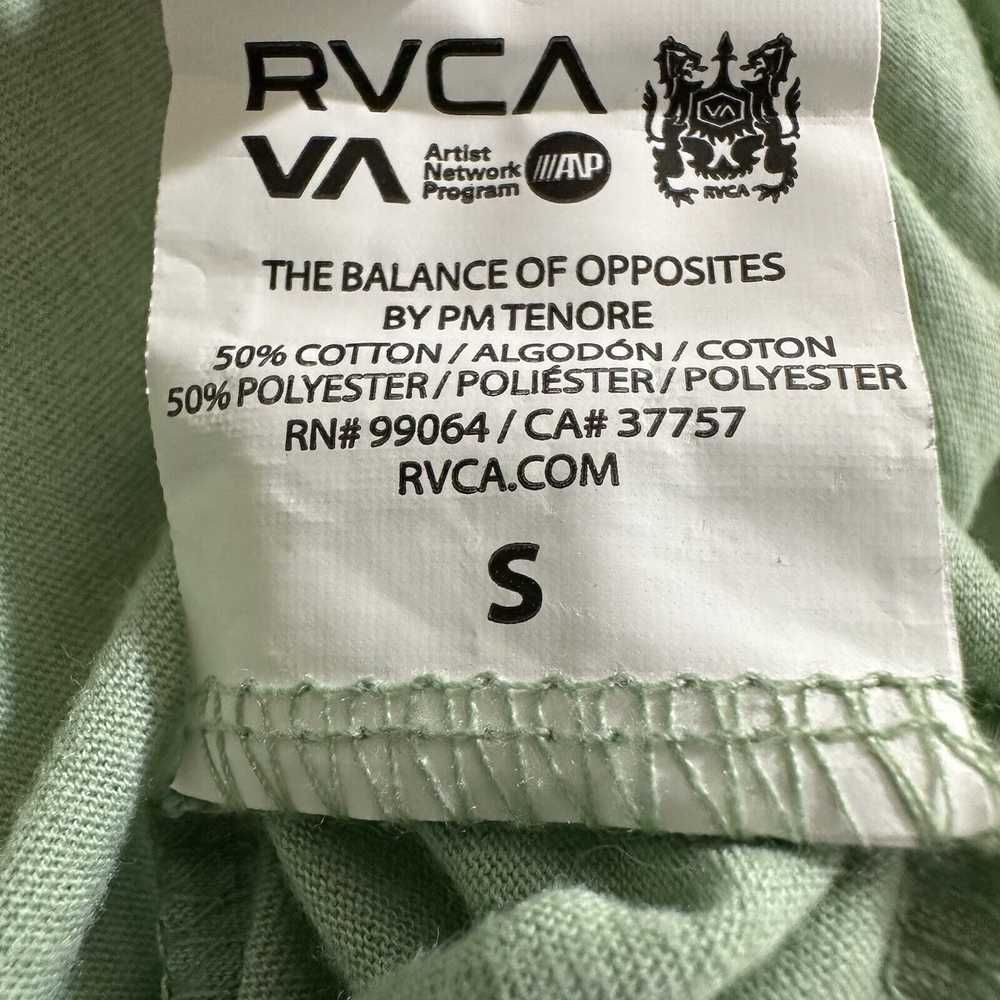 Rvca RVCA Small Slim Green T Shirt Vintage Dye Ba… - image 4