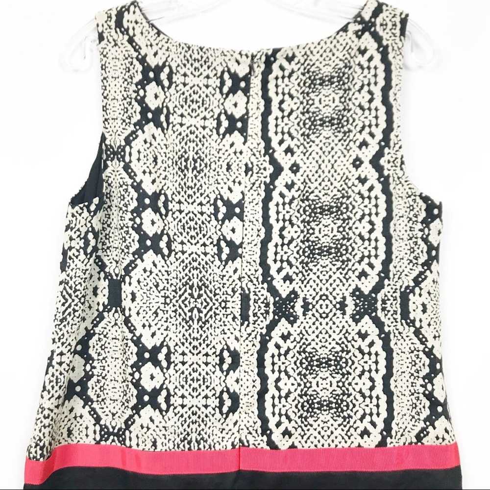 Loft Loft Linen Snake Skin Print Color Block Dres… - image 7