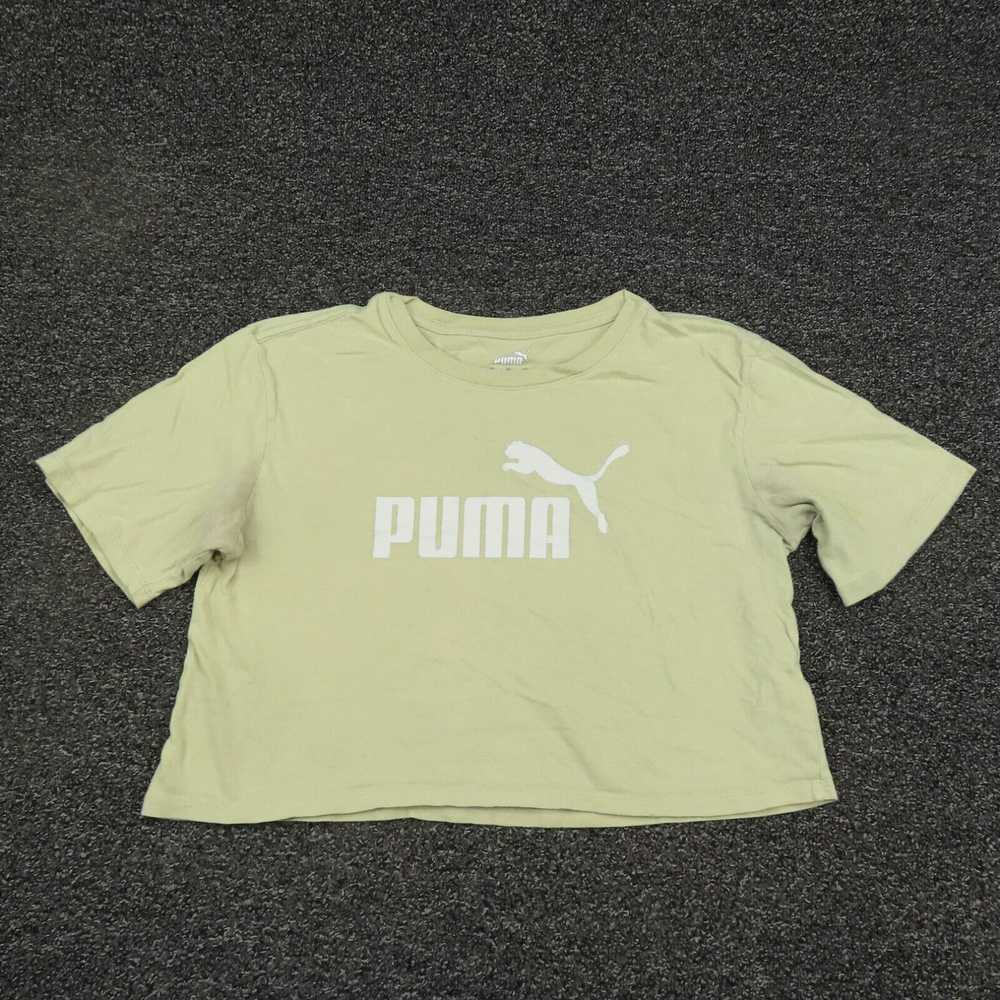 Puma Puma Shirt Womens Small Beige Cropped Short … - image 1