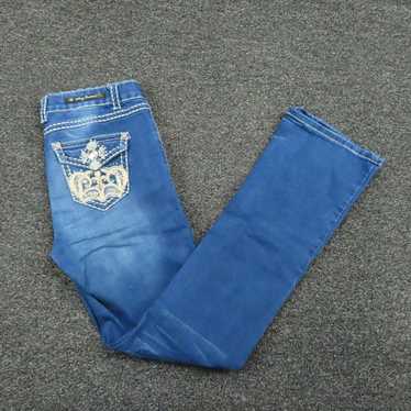 Vintage Sexy Couture Jeans Womens 9 Blue Boot Cut… - image 1