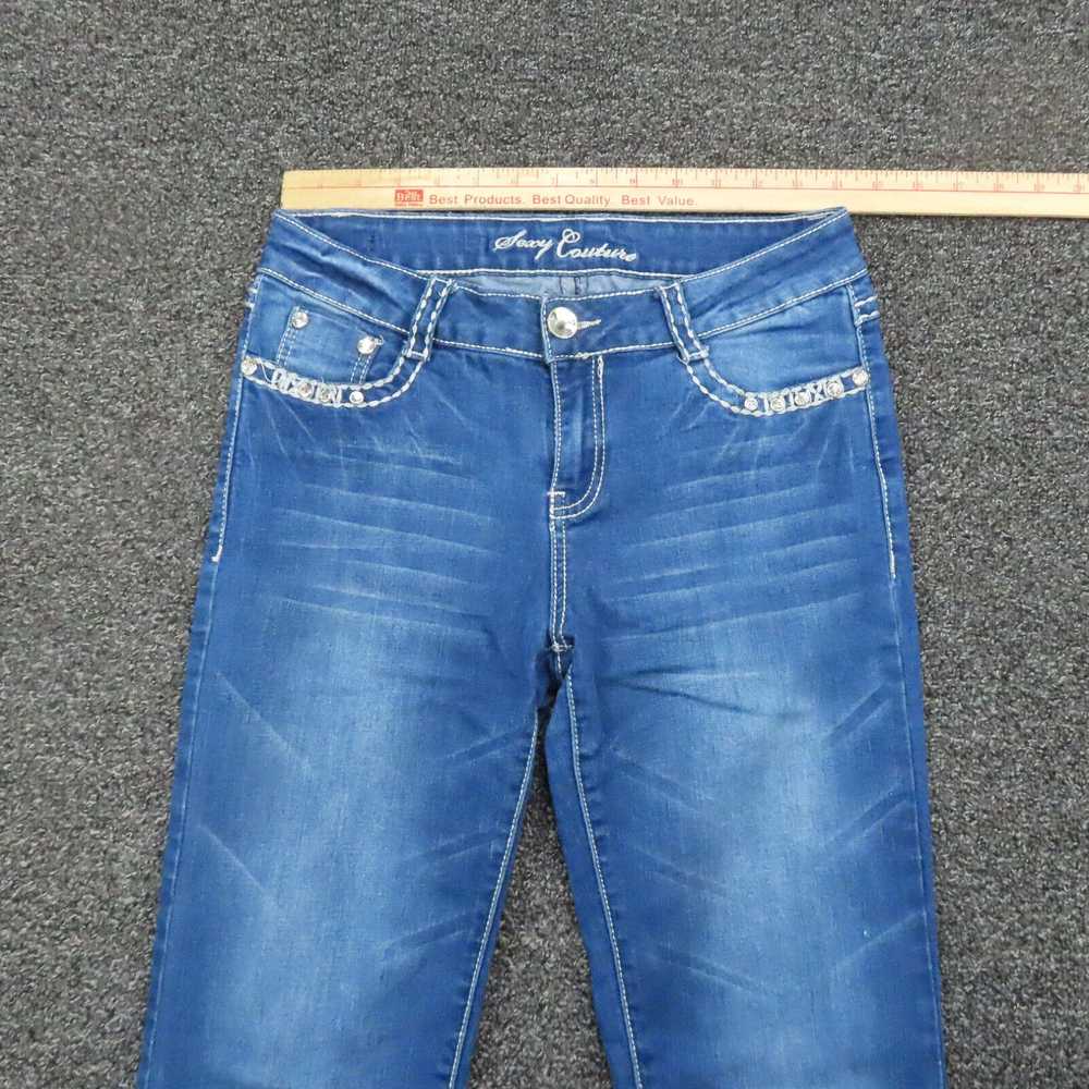 Vintage Sexy Couture Jeans Womens 9 Blue Boot Cut… - image 2