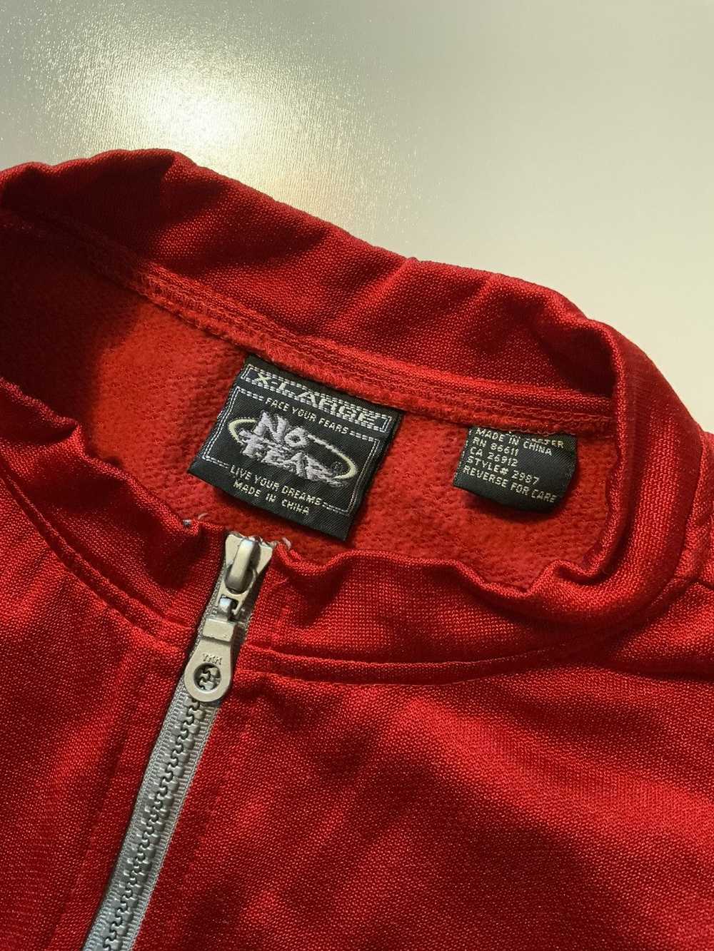 No Fear × Vintage Vintage No Fear Red 1/4 Zip Mot… - image 6