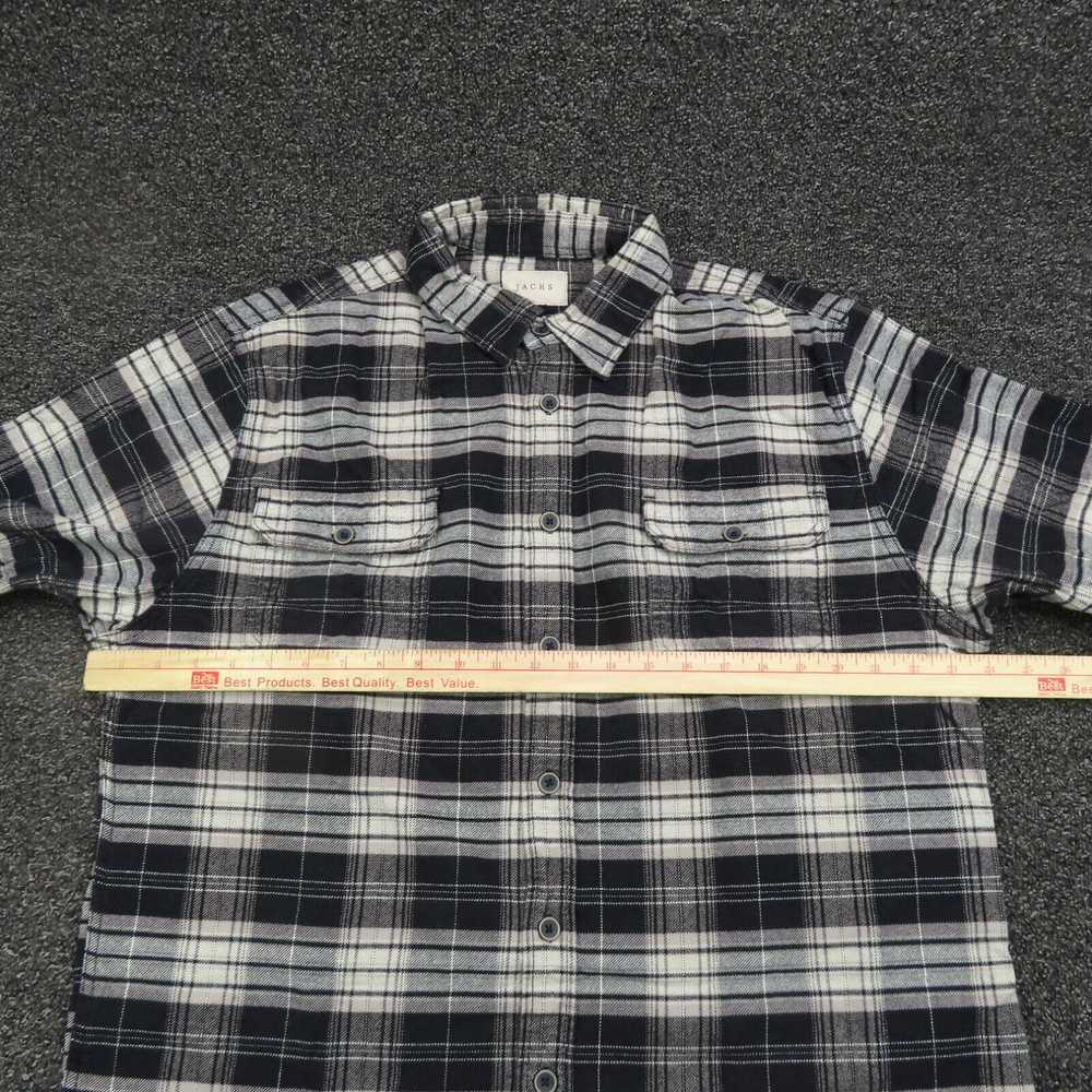 Vintage Jachs Shirt Adult XL Black & Gray Plaid B… - image 2