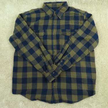 George George Shirt Adult Medium Green & Blue Plai