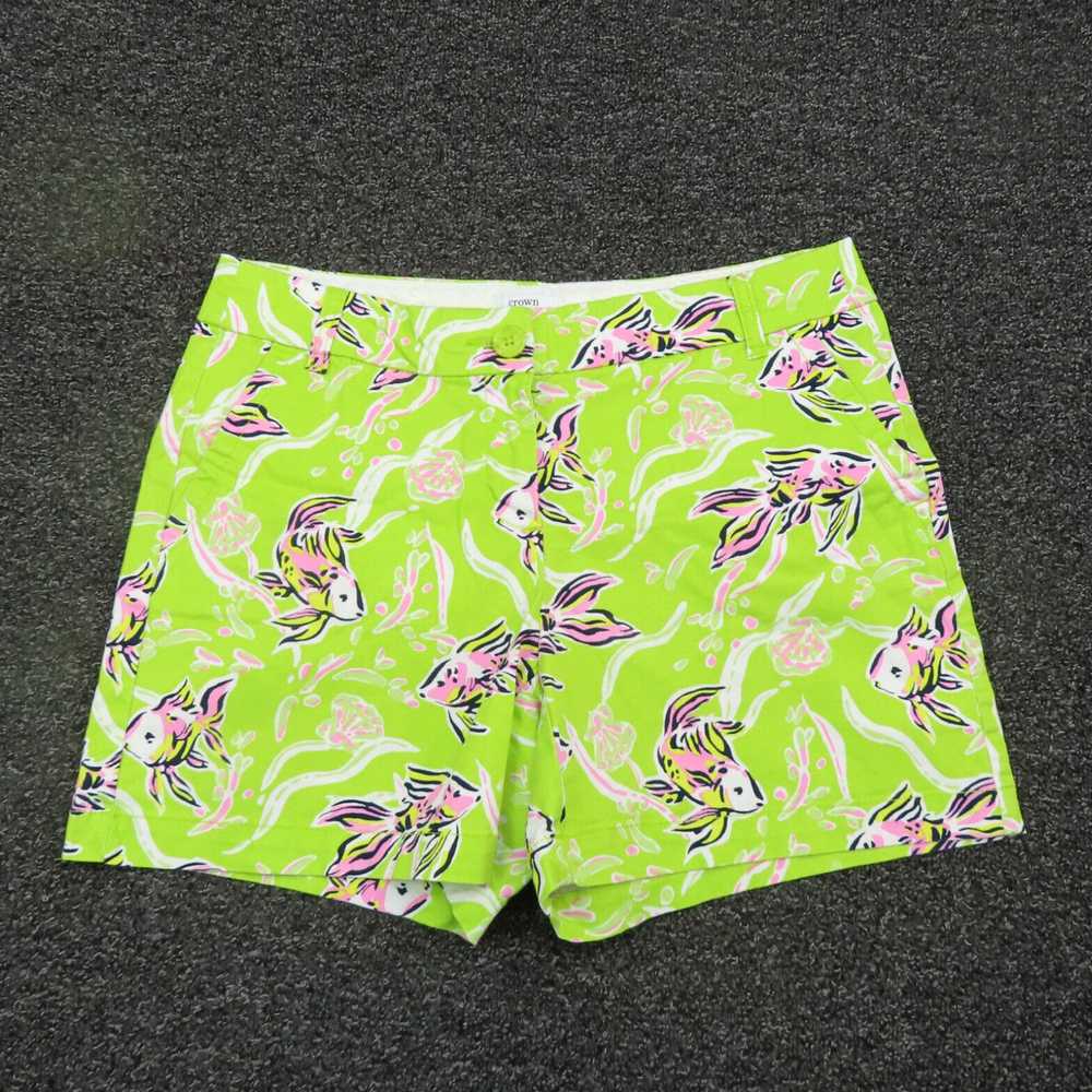 Vintage Crown & Ivy Shorts Womens Size 6 Green & … - image 1