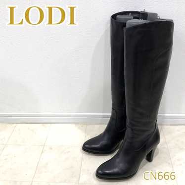 LODI almond toe simple high heel long boots. - image 1