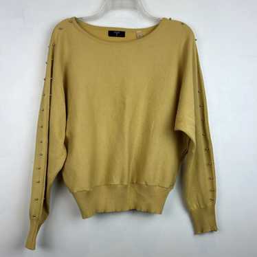 Vintage Yellow Rayon Crew Neck Sweater for Women … - image 1