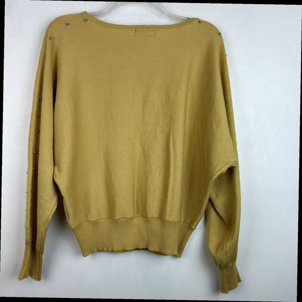 Vintage Yellow Rayon Crew Neck Sweater for Women … - image 2