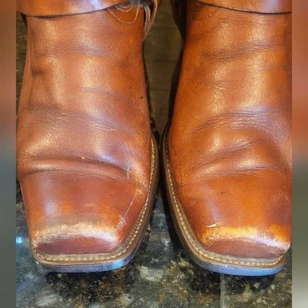 Vintage Mens Texas Brand Texas Boot Co. Brown Lea… - image 11