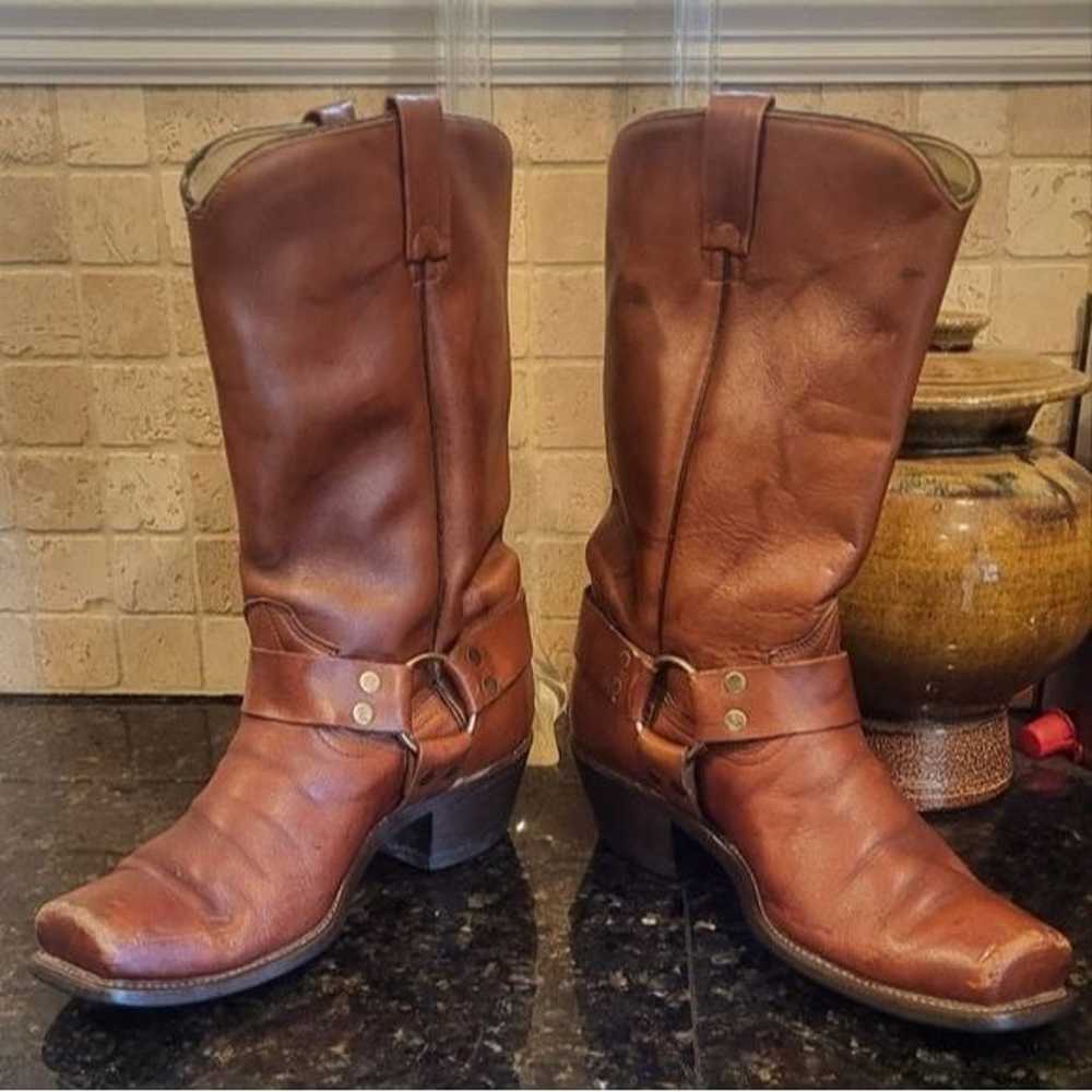 Vintage Mens Texas Brand Texas Boot Co. Brown Lea… - image 1