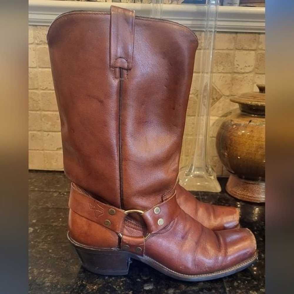 Vintage Mens Texas Brand Texas Boot Co. Brown Lea… - image 4