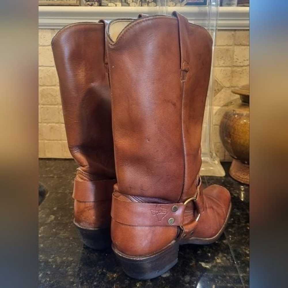 Vintage Mens Texas Brand Texas Boot Co. Brown Lea… - image 5