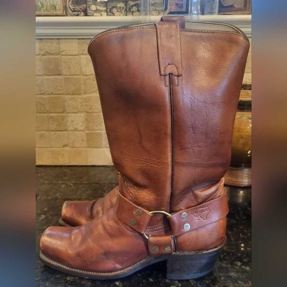 Vintage Mens Texas Brand Texas Boot Co. Brown Lea… - image 8