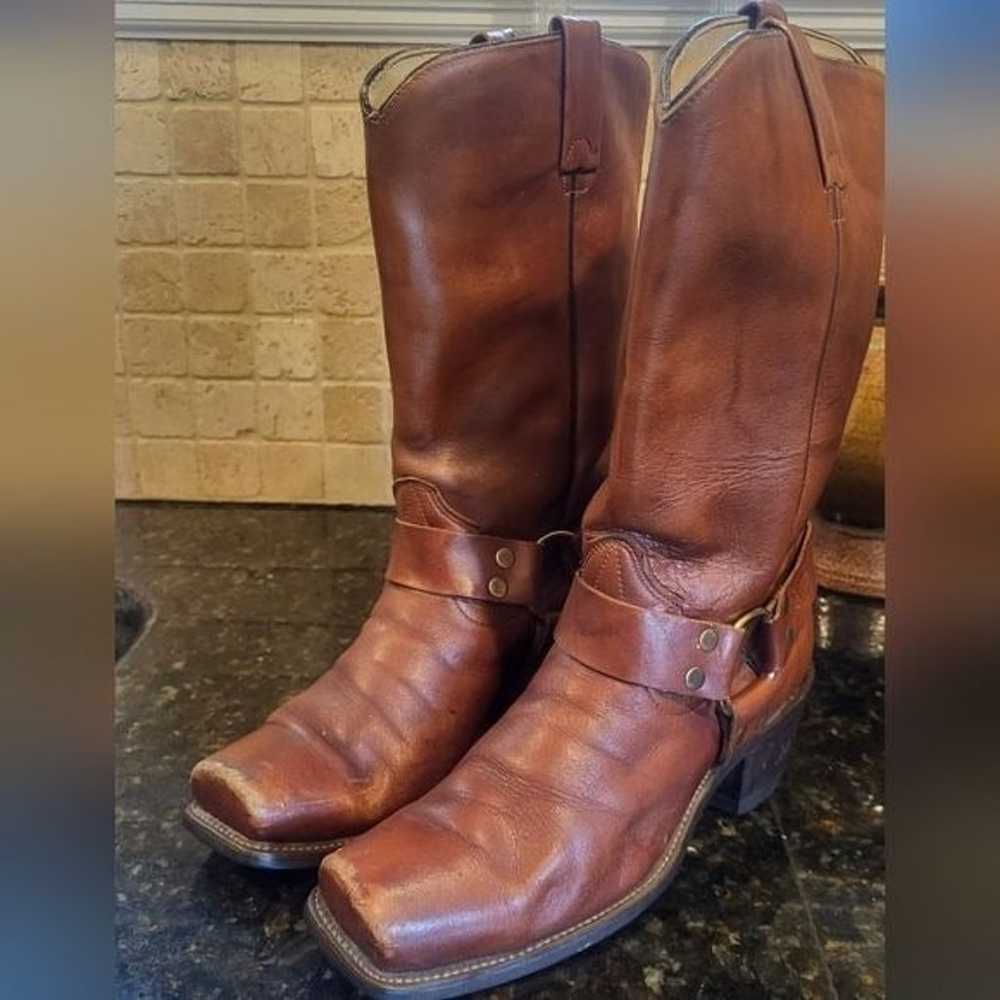 Vintage Mens Texas Brand Texas Boot Co. Brown Lea… - image 9