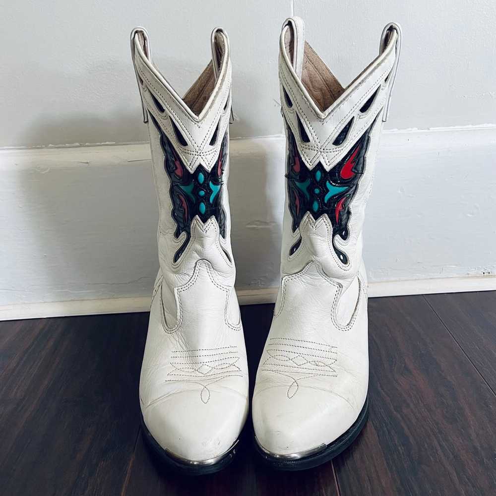 Vintage Capezio White Butterfly Boots - image 1