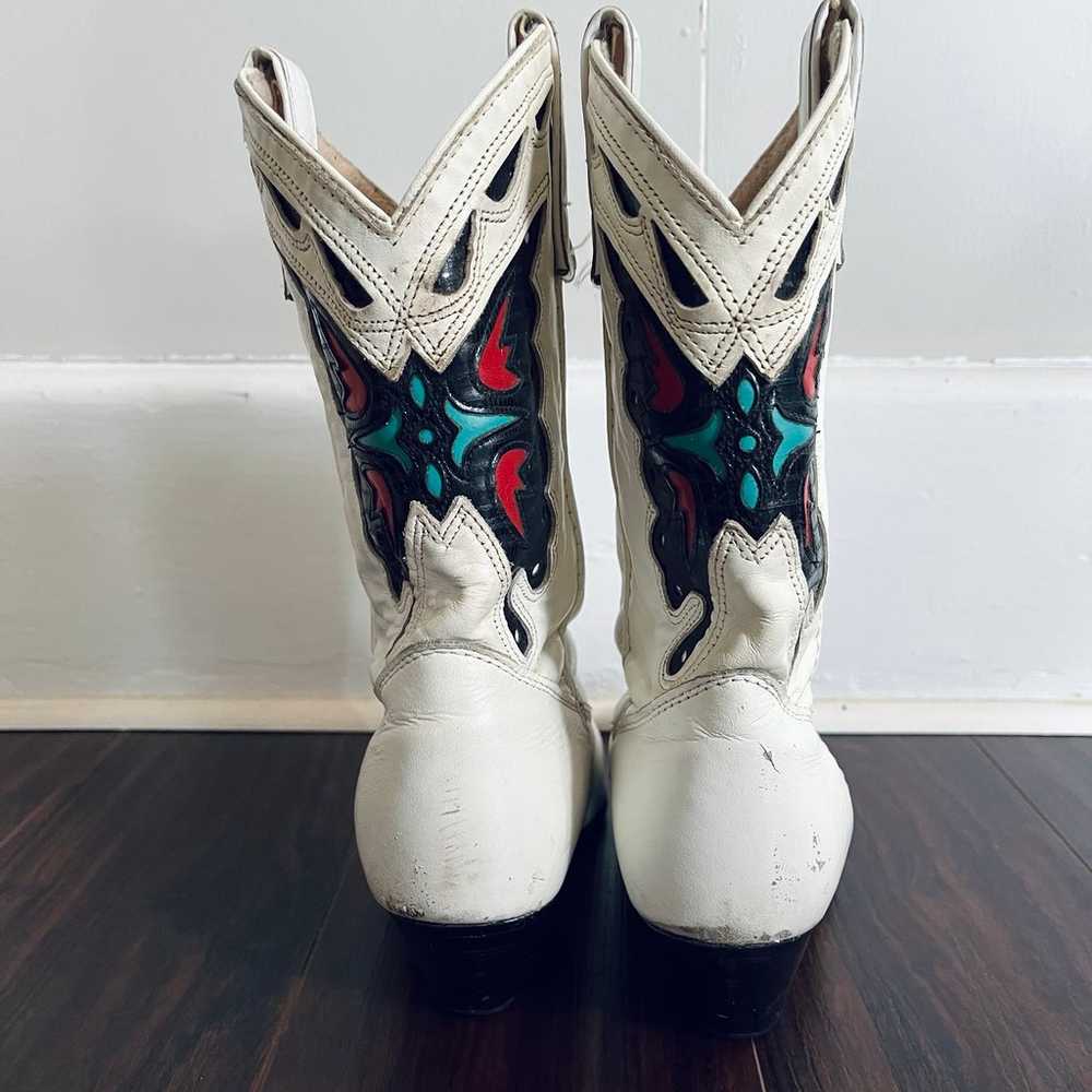 Vintage Capezio White Butterfly Boots - image 3